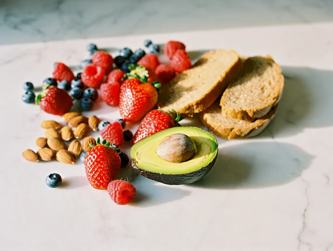 Natural food arrangement showing variety and balance in daily eating